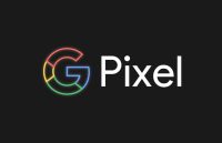 A large black background with the letter "G" from Google and the word "Pixel" over it