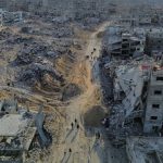 A very desolate landscape with many houses destroyed by bombings