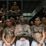 Multiple members of a dangerous gang locked inside a cell at the CECOT prison