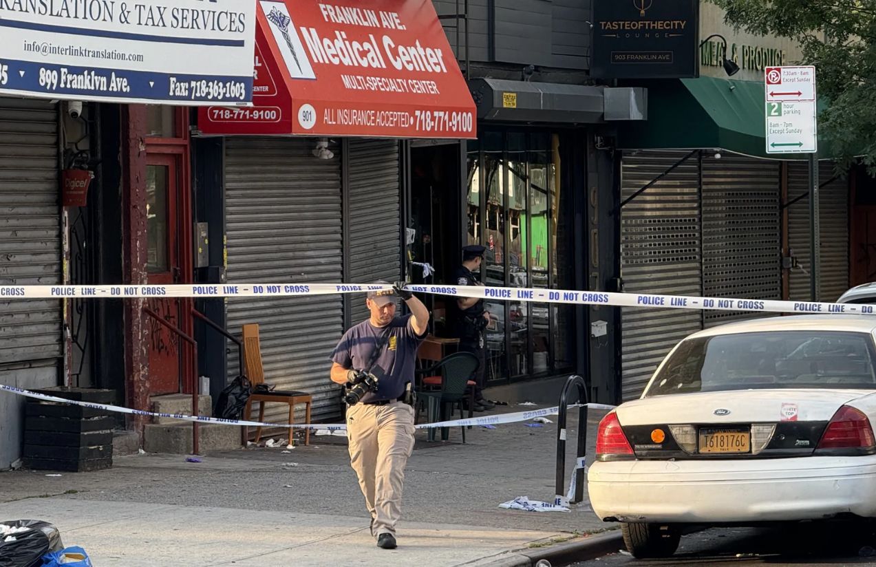 Chaos at dawn: Three dead and eight injured after shooting in Brooklyn tea lounge