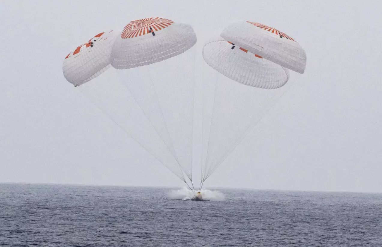 Crew-10 returns to earth after five months on the International Space Station Crew-10 returns to earth after five months on the International Space Station