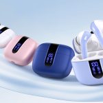 A line of TAGRY Bluetooth headphones in different colors such as blue, white, black, and pink