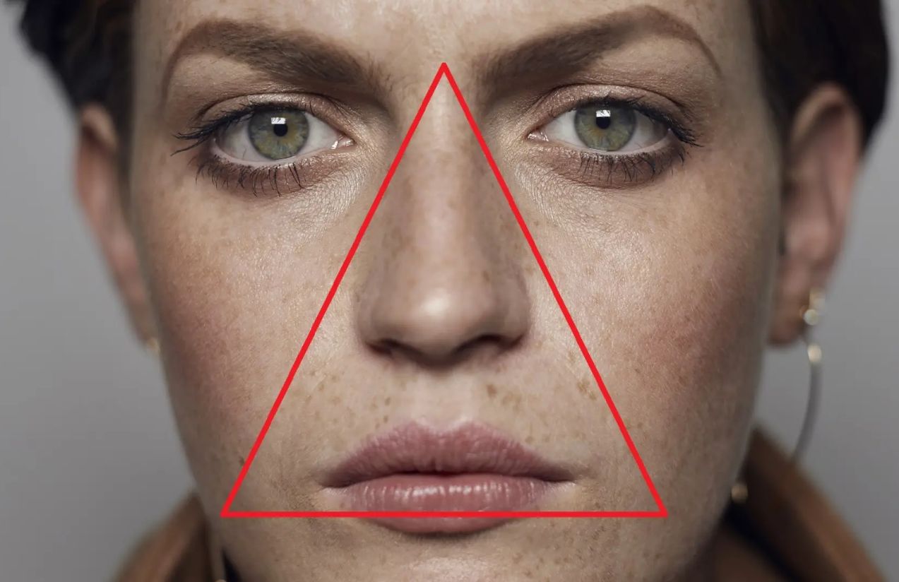 The “Danger Triangle” of the face: The facial zone You should never manipulate due to brain infection risks The “Danger Triangle” of the face: The facial zone You should never manipulate due to brain infection risks