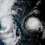 The massive storm seen from space
