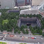 Panoramic photo of the park where the tragedy occurred, which is surrounded by many trees