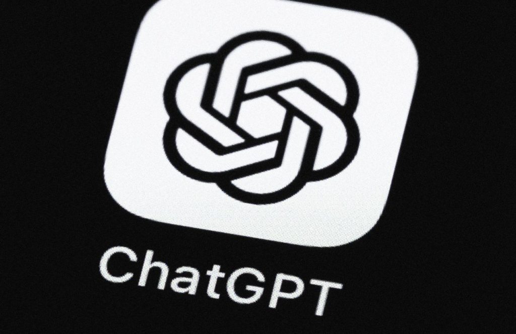 The ChatGPT logo displayed on a smartphone screen