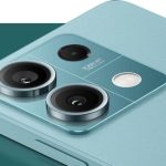 A Redmi Note 14 lying face down, showcasing its two powerful rear cameras