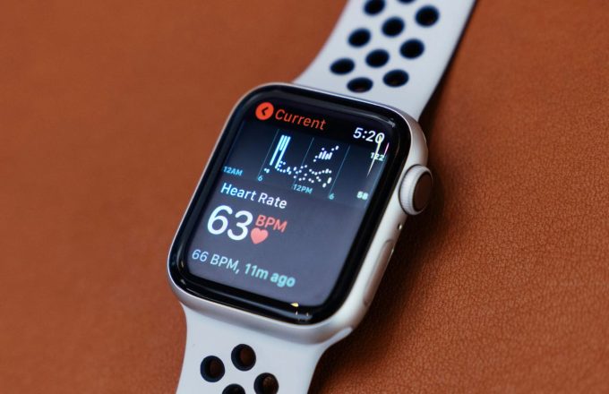 An Apple Watch displaying its built-in health features