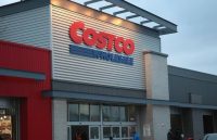 The front view of one of the Costco franchise locations in the United States