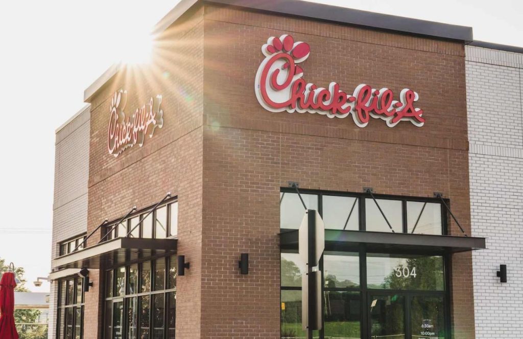 One of the Chick-fil-A locations in the United States open in broad daylight