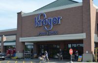 A front panoramic view of one of the Kroger franchise stores