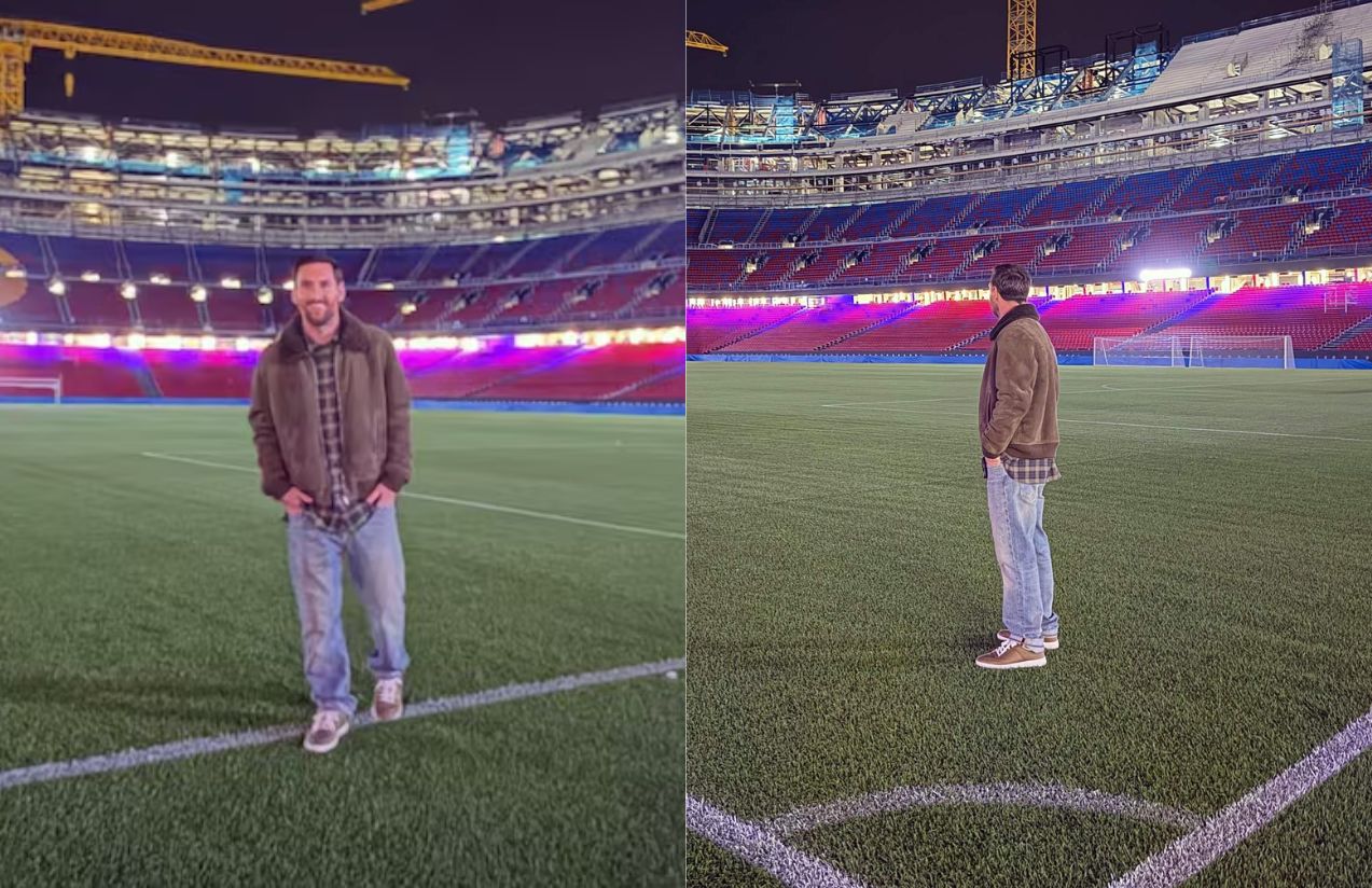 Messi returns to Camp Nou and leaves a message that sparks hope