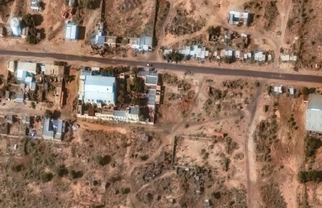 Satellite images reveal mass graves and ongoing killings in El Fasher, Sudan A satellite image of the town of El Fasher, showing visible traces of red stains