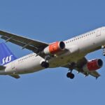 A plane Airbus flying across the skies