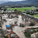 A part of Southern California seen from above, showing the causes of the heavy rainfall