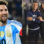 On one side, the Argentine player, and on the other, his sister hugging her husband at one of Inter Miami’s matches