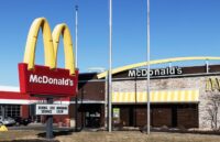 One of the McDonald’s locations seen from the outside, featuring its iconic yellow logo