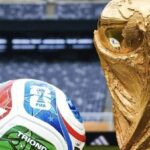 The ball and a beautiful 2026 World Cup trophy that will be held in the United States