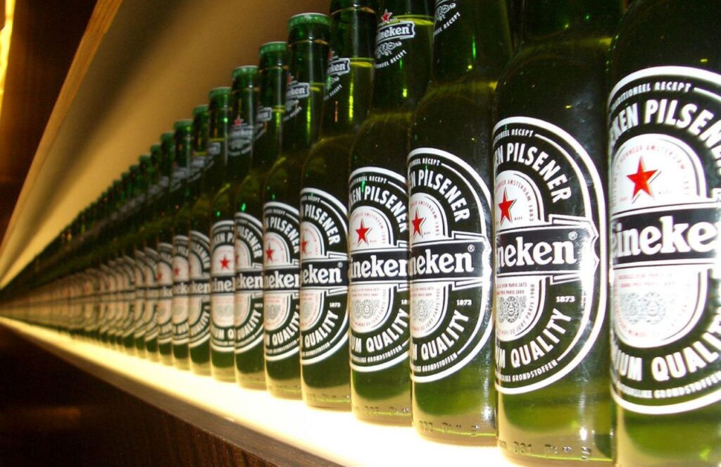 Heineken wins legal battle against Grupo Modelo over “Ultra” branding dispute A shelf displaying many Heineken brand beers