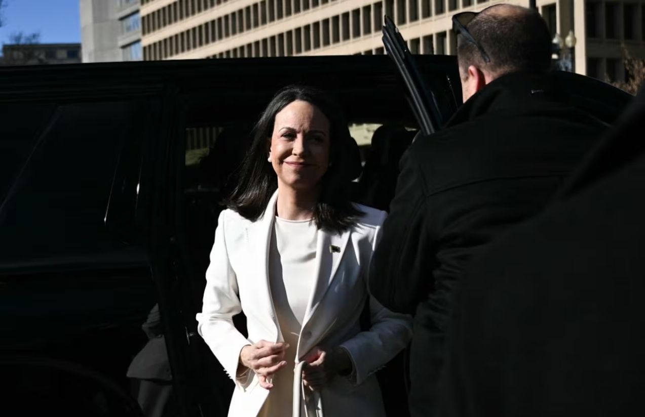 María Corina Machado arrives at the White House for a key meeting with Donald Trump