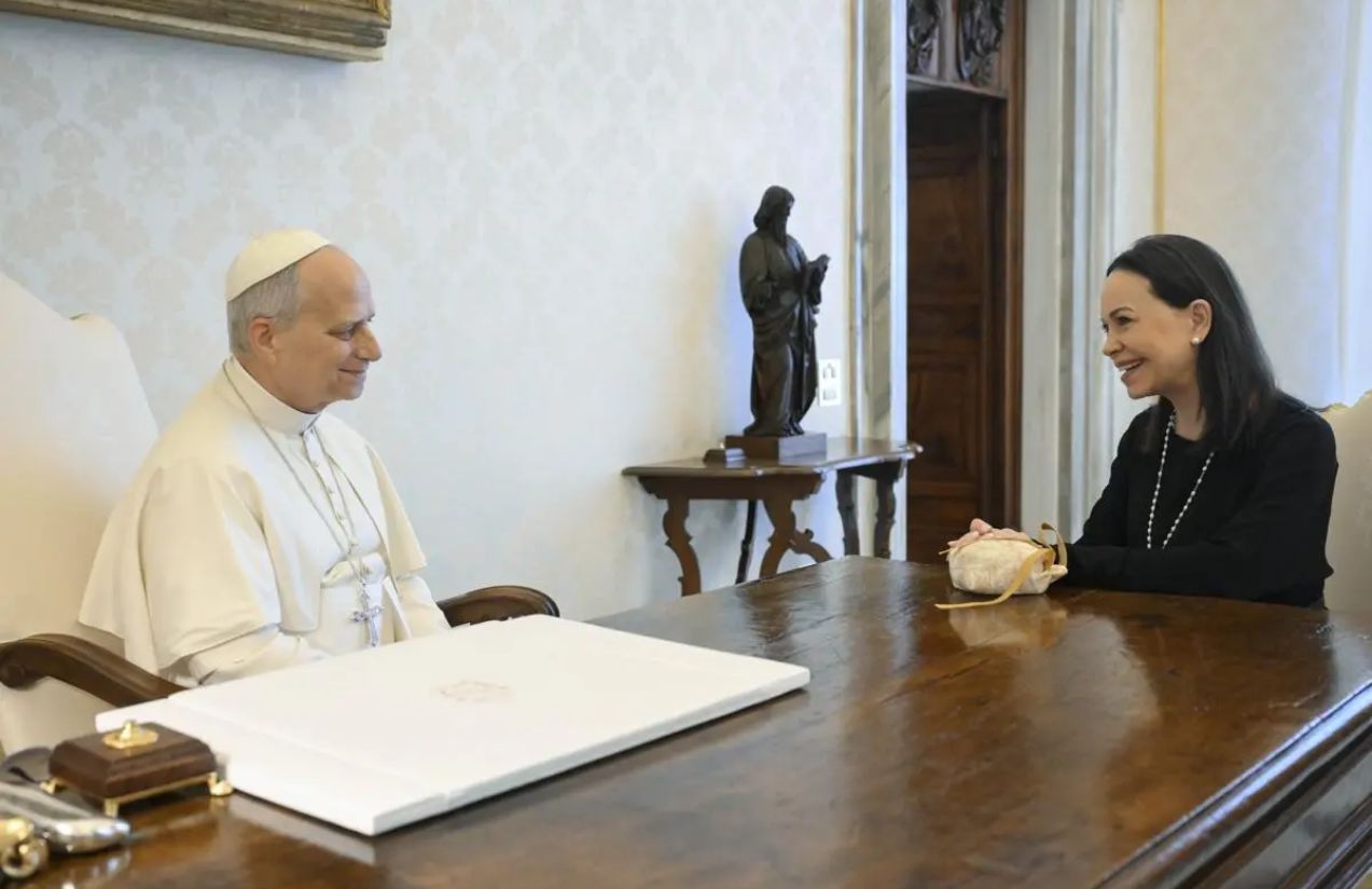 Pope Leo XIV meets venezuelan opposition leader María Corina Machado at the vatican