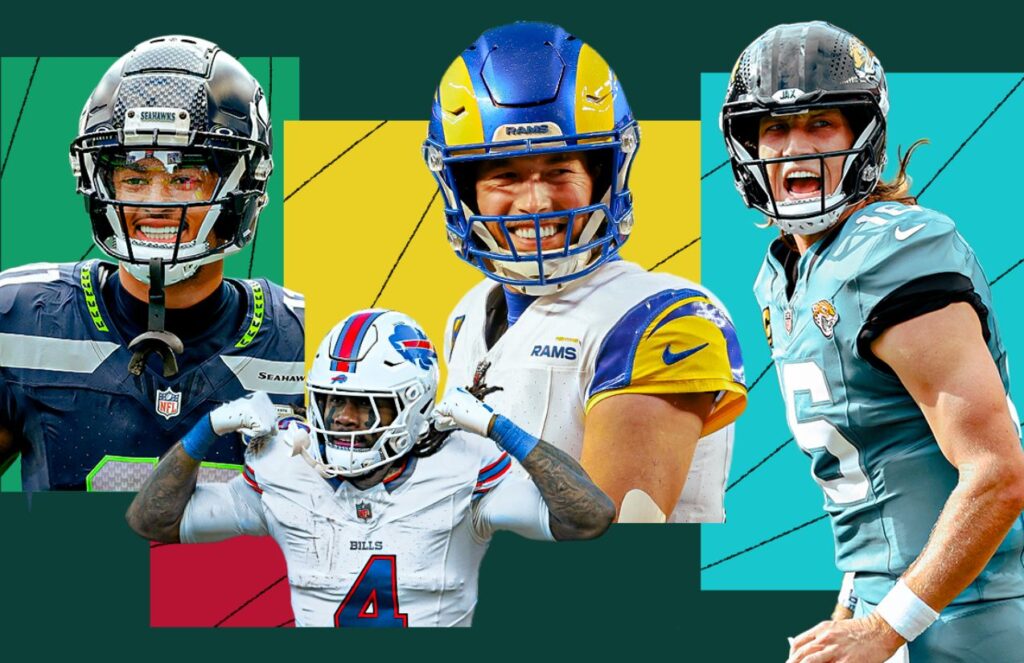 The NFL playoff party kicks off this saturday with two Wild Card matchups! Four key NFL players from their respective teams, all wearing helmets and in the middle of a game