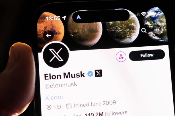 The X app open on a mobile device displaying Elon Musk’s profile