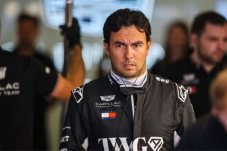 The Mexican driver looking very focused before starting a Formula 1 race