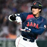 The Japanese MLB star celebrating after hitting a grand slam