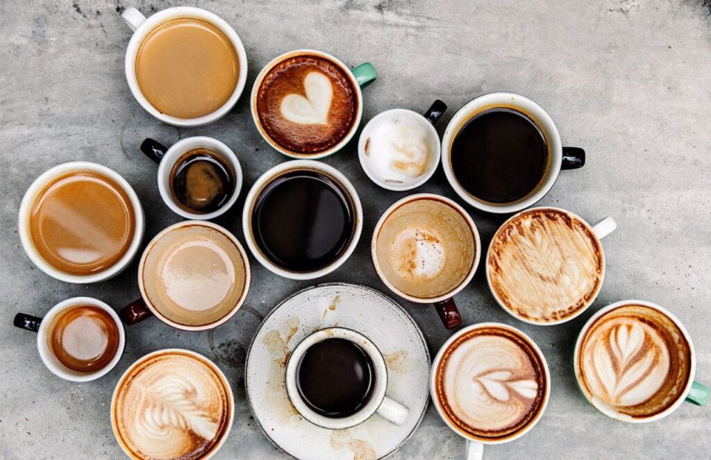 The morning coffee mistake you might be making without realizing it Several cups of coffee of different sizes, each with different designs on them