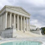 A panoramic photo of the Supreme Court building