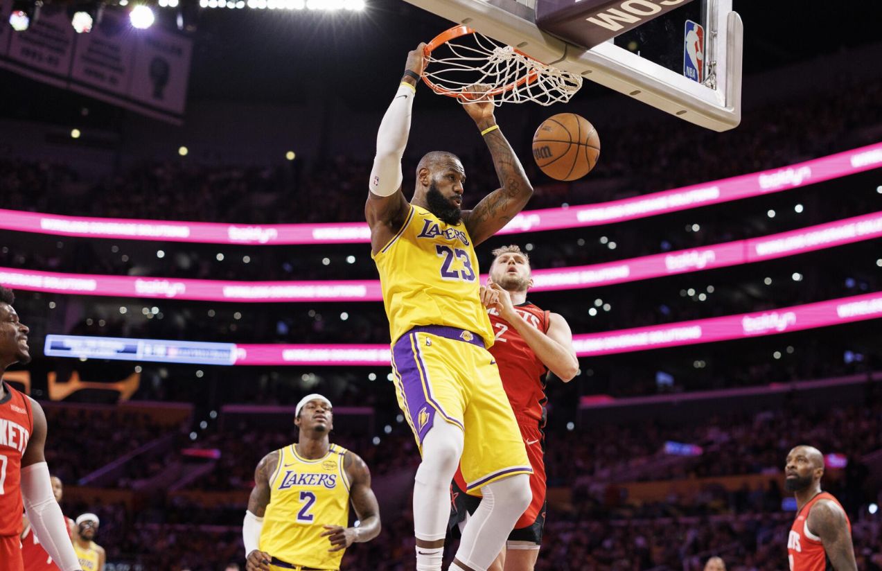 LeBron James leads an epic comeback as the Los Angeles Lakers move closer to sweeping the Houston Rockets