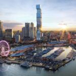 A mosaic of what the new skyscraper being built in Miami will look like.