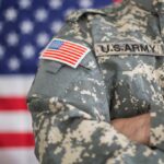 A person wearing a United States Armed Forces uniform