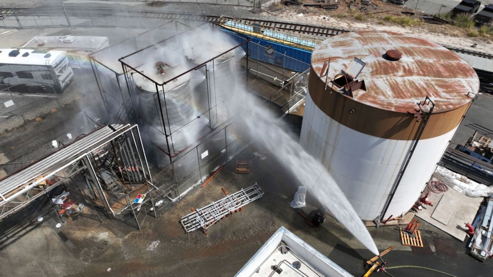Southern California areas evacuated over risk of industrial tank explosion Southern California areas evacuated over risk of industrial tank explosion