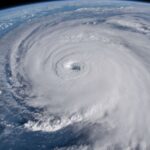 A massive hurricane seen from space