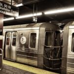 A view of the New York City Subway and its trains.