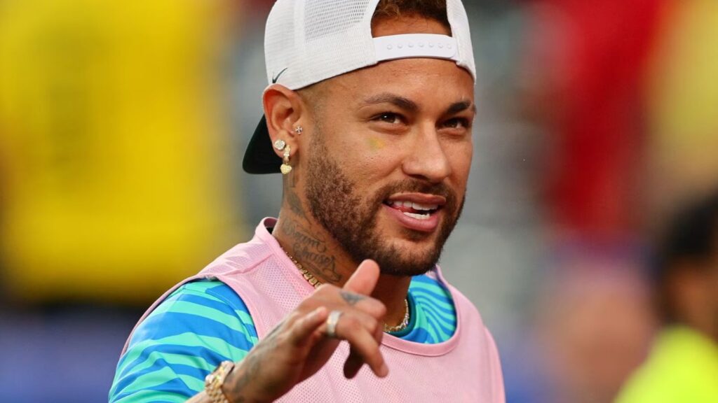 Brazil lose Neymar ahead of World Cup 2026 clash against Haiti Neymar smiling while testing the pitch before a 2026 World Cup match