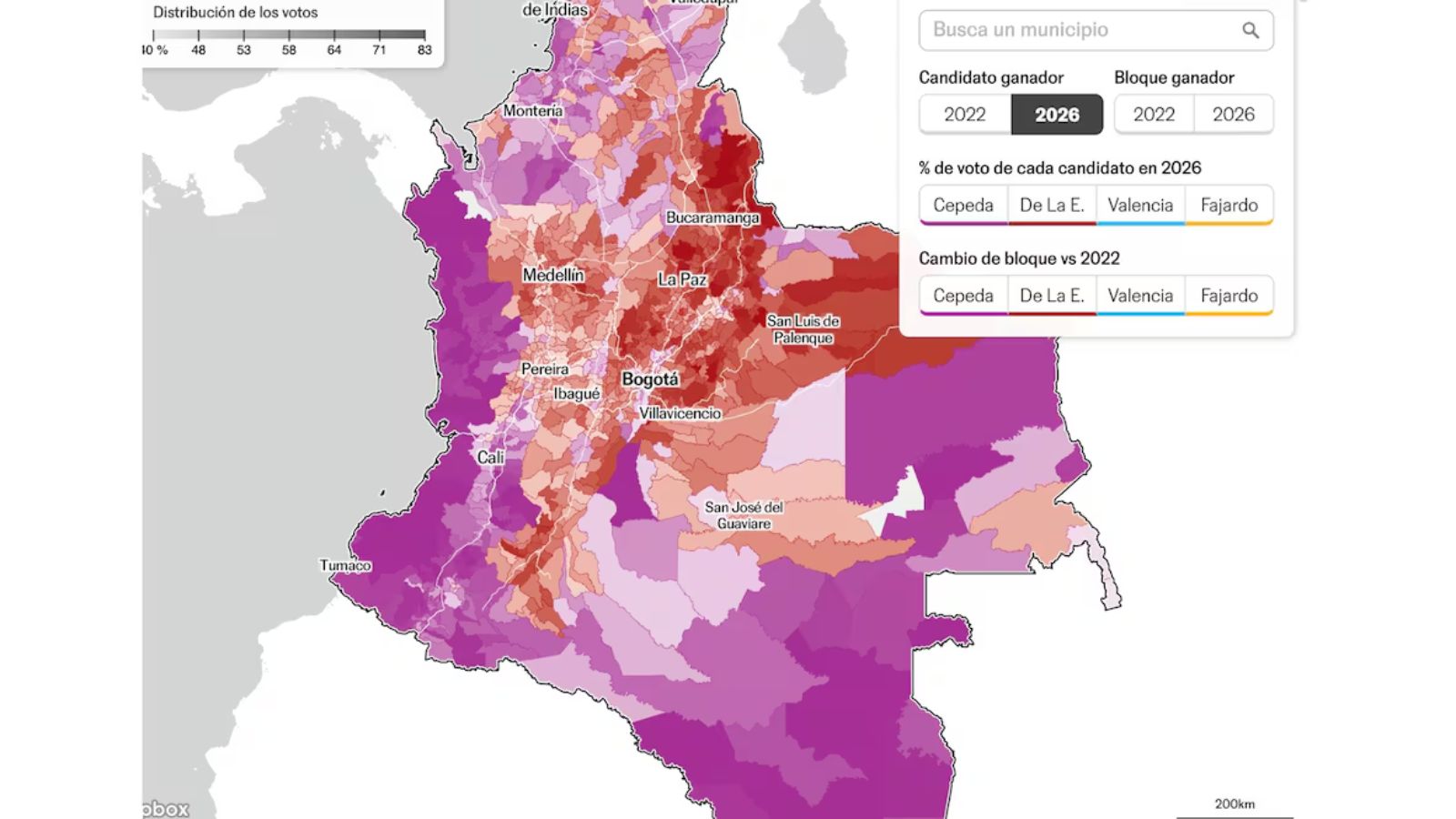 Colombia divided: how votes were distributed in the 2026 presidential election