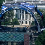A UFC arena being constructed on the grounds of the White House