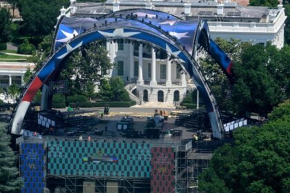 A UFC arena being constructed on the grounds of the White House