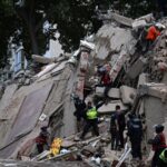A building in ruins after the recent earthquake