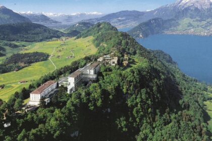 The famous and stunning resort in Switzerland with breathtaking views all around it