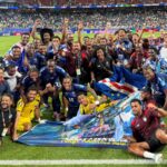 The Cape Verde national team posing for the camera after advancing past a crucial round of the 2026 FIFA World Cup