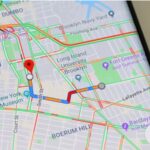 "A smartphone displaying Google Maps directions