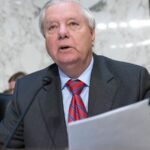 The prominent and well-known U.S. senator standing in the Senate, speaking into a microphone as his colleagues look on