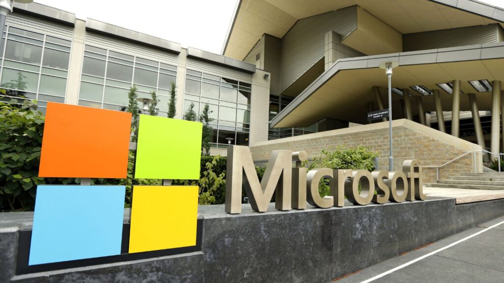 A panoramic view of Microsoft's headquarters