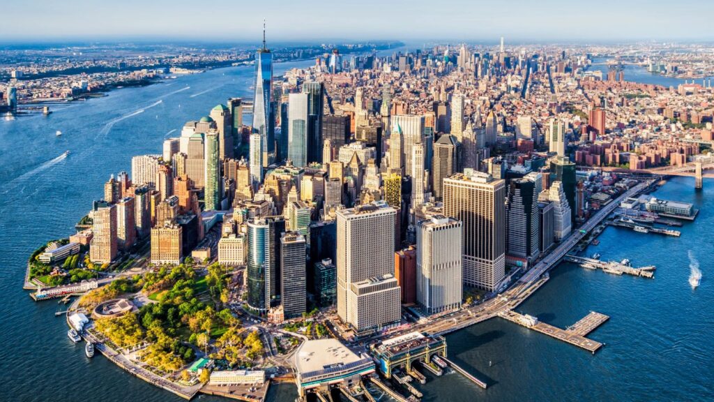 New York turns empty skyscrapers into housing to tackle the housing crisis A panoramic view of New York City featuring its incredible skyscrapers