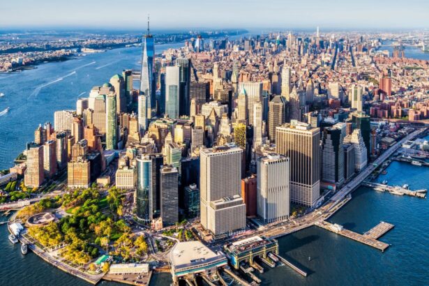 A panoramic view of New York City featuring its incredible skyscrapers