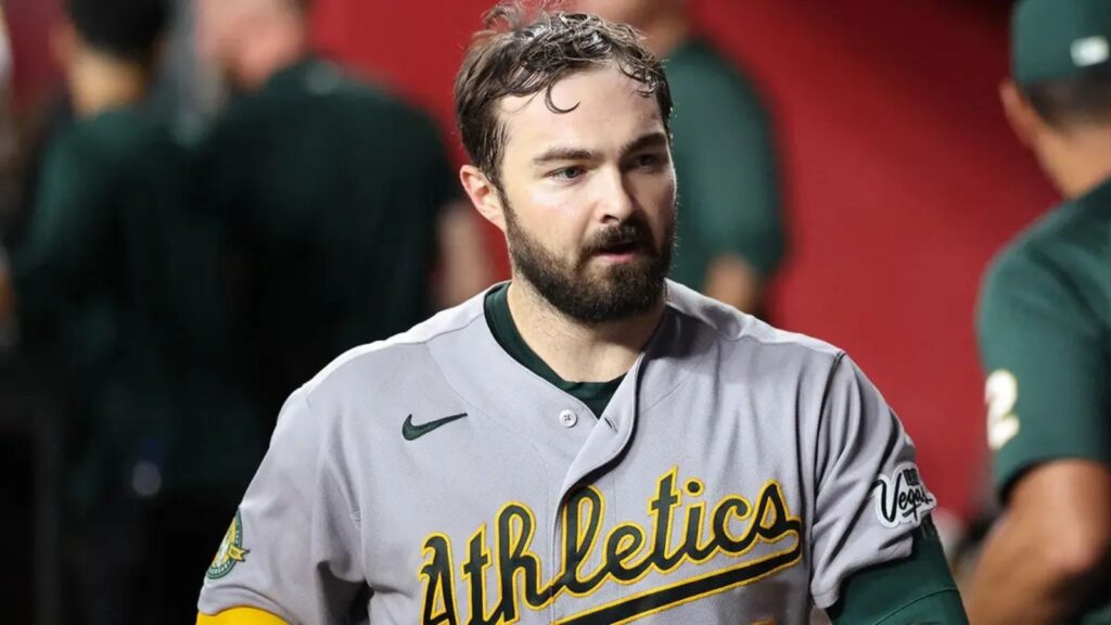 Shea Langeliers suffers major injury and his season is in doubt The star player walks into his team's dugout to prepare for his defensive inning